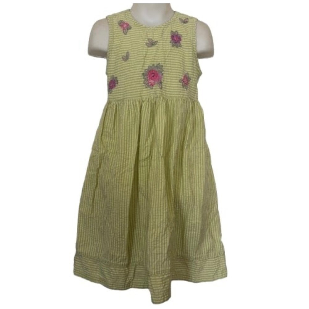 Boutique April Cornell Girls Striped Sundress 5/6 Yellow‎